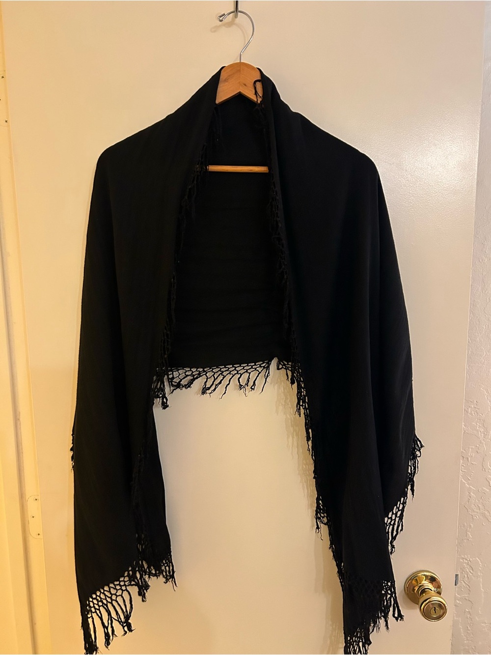 Black Women's Fringe Shawl Sweater Wrap